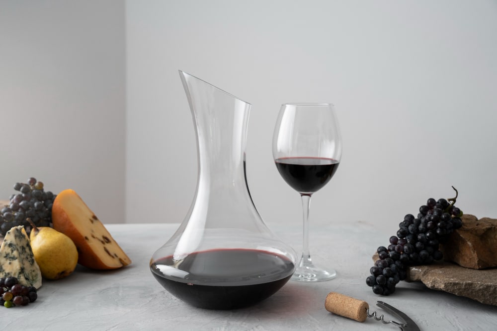 carafe à vin de qualité